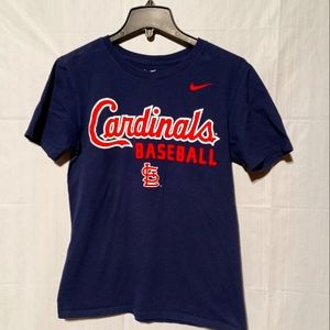 St Louis Cardinals, Nike NWOT Navy T-shirt, Red & White Logo, Sz Small